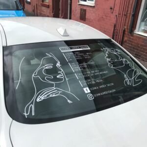 Custom rear window decal kit